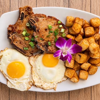 PORK CHOP & EGGS